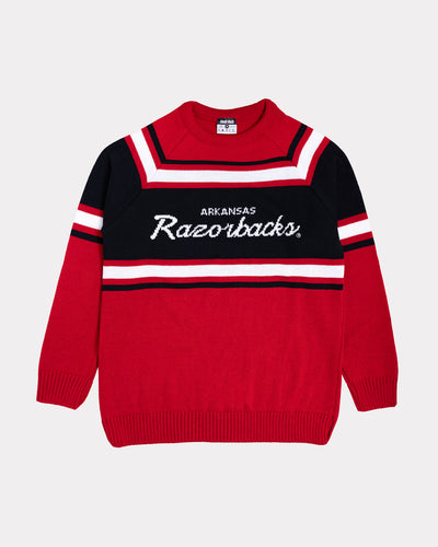 Arkansas Razorbacks Script Cardinal Sweater