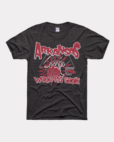 Black Arkansas Woo Pig Sooie Basketball Slam Tee