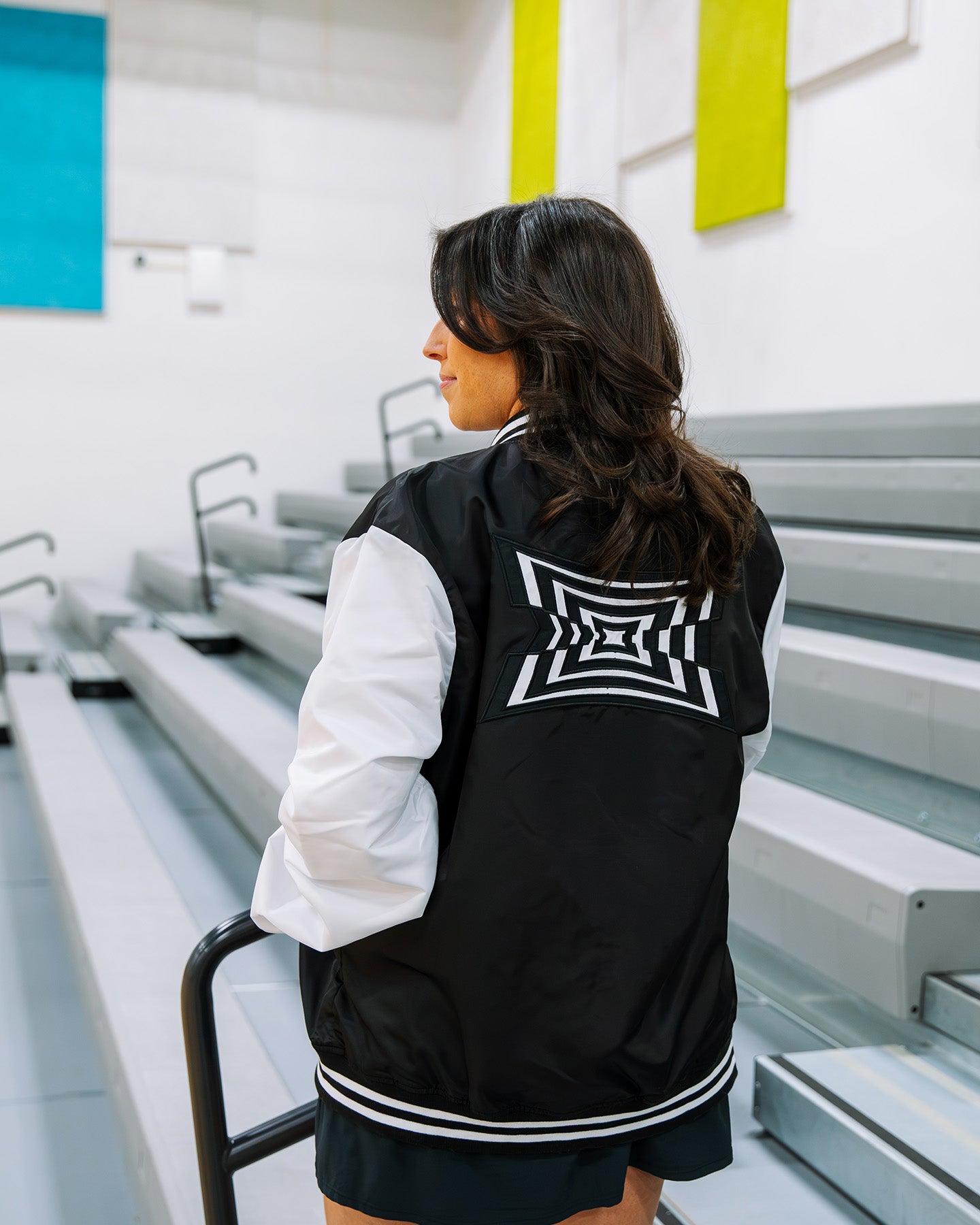 Big 12 Black and White Letterman Jacket | CHARLIE HUSTLE