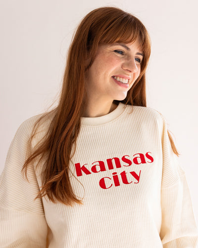 Women's Kansas City Natural Corded Crew