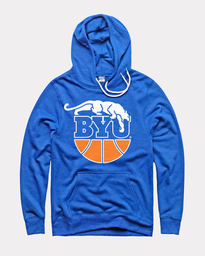 Royal Blue BYU Cougars Basketball Vintage Hoodie Sweatshirt