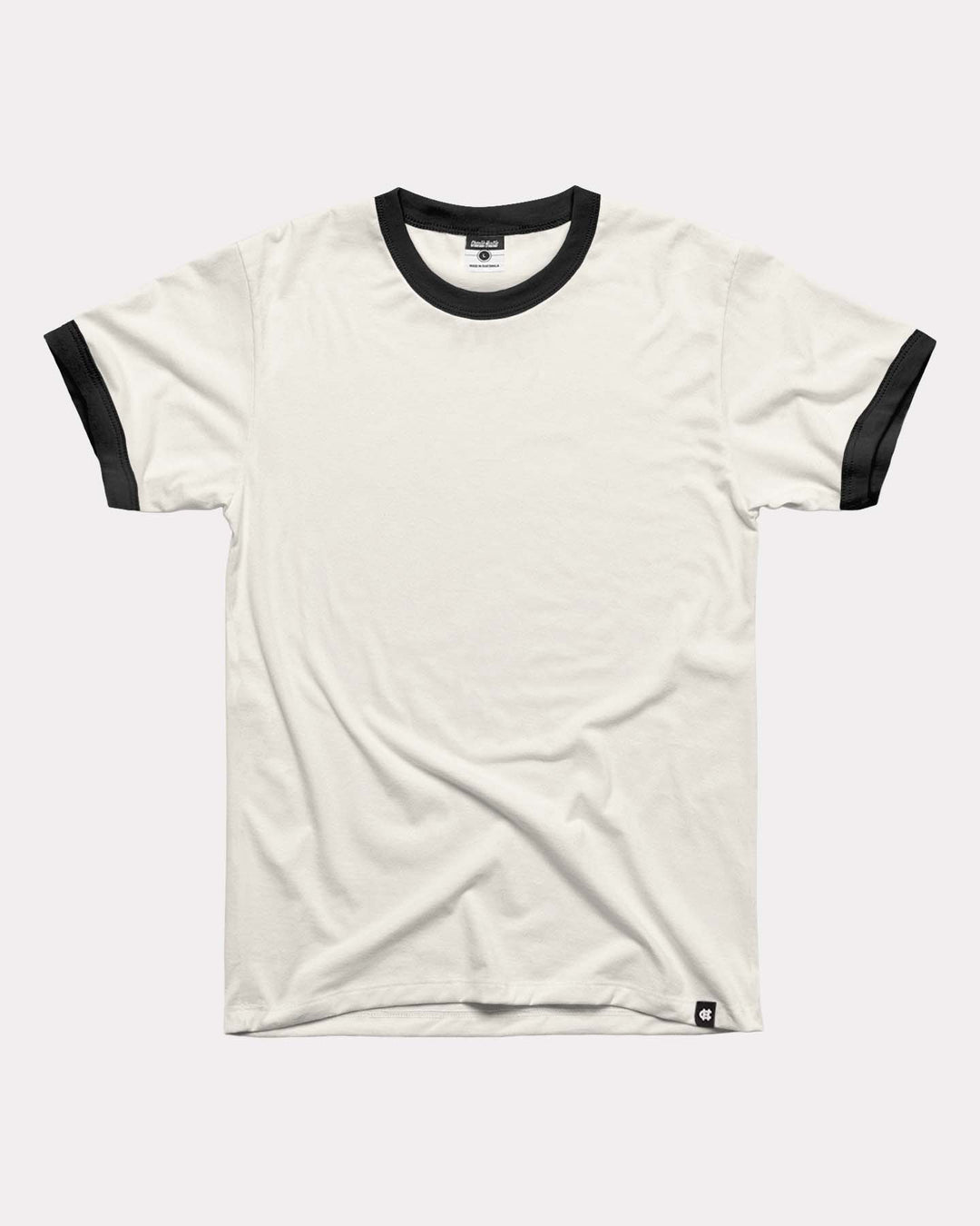 White & Black Essential Unisex Ringer | CHARLIE HUSTLE