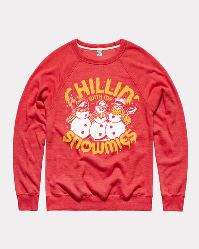 Red Chillin With My Snowmies Crewneck