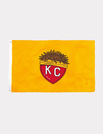 Gold Franchise KC Heart Flag