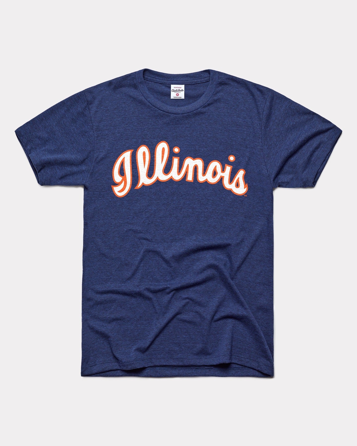University Of Illinois Illini Arch Vintage Navy T-Shirt | CHARLIE HUSTLE