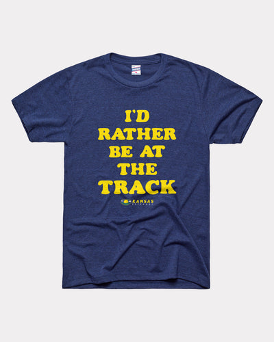 Navy I'd Rather Be At the Track T-Shirt