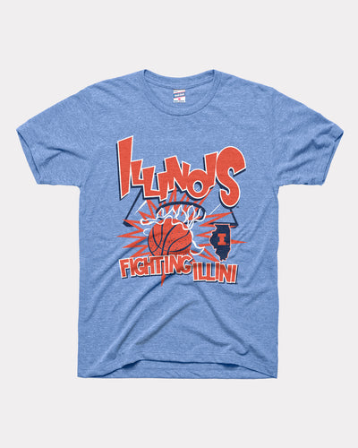Vintage Blue Illinois Fighting Illini Bball Slam Tee