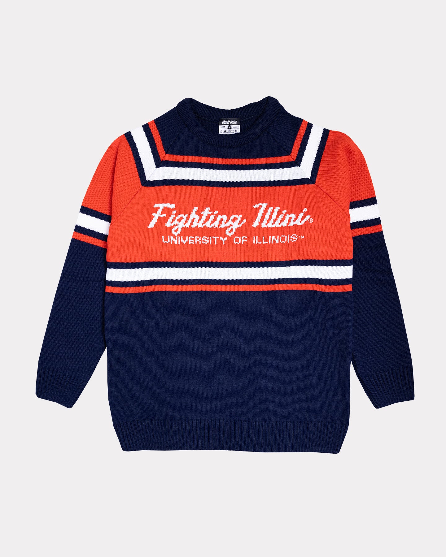 Illinois Script Navy Sweater | CHARLIE HUSTLE