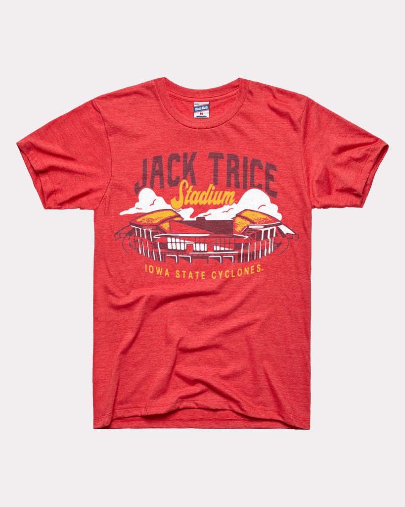 Iowa State Jack Trice Football Stadium Red T-Shirt | CHARLIE HUSTLE