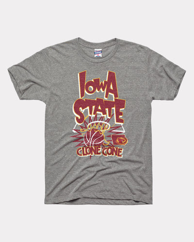 Grey Iowa State Cyclones Bball Slam Vintage T-Shirt