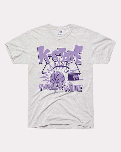 Ash K-State Purple & White Basketball Slam Tee