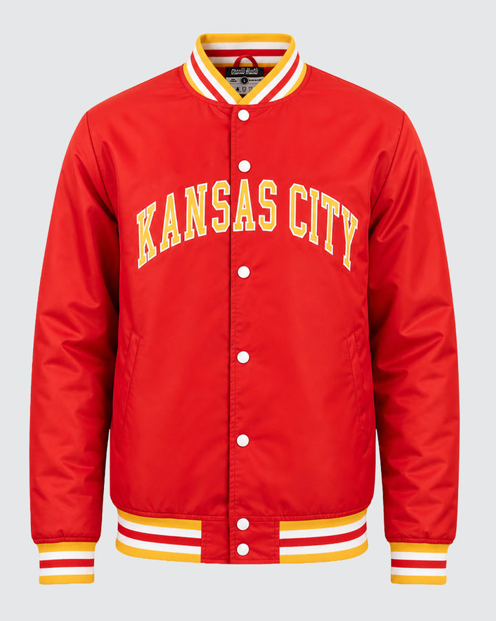 Kansas City Arch Red Letterman Jacket | CHARLIE HUSTLE