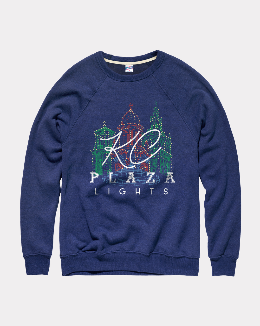 KC Plaza Lights 2025 Illustration Navy Crewneck | Charlie Hustle