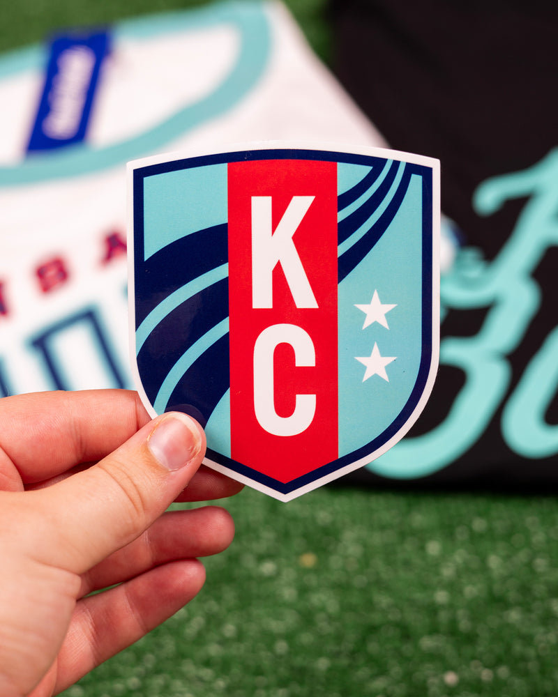 Teal KC Current Crest Sticker