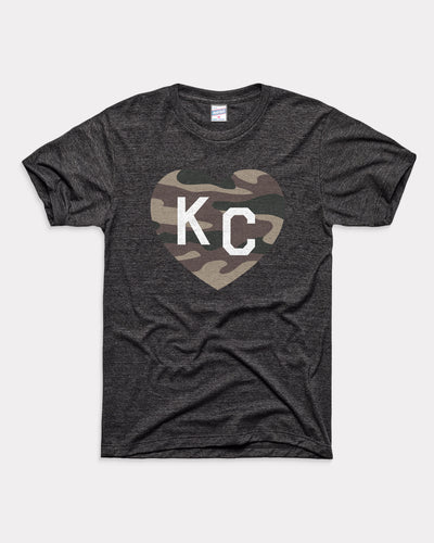 Black KC Camo Heart T-Shirt