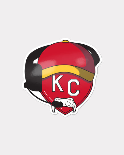 KC Mustache Heart Sticker