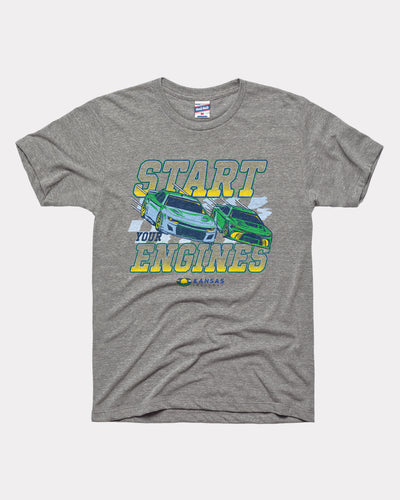Grey KS Speedway Start Your Engines T-Shirt