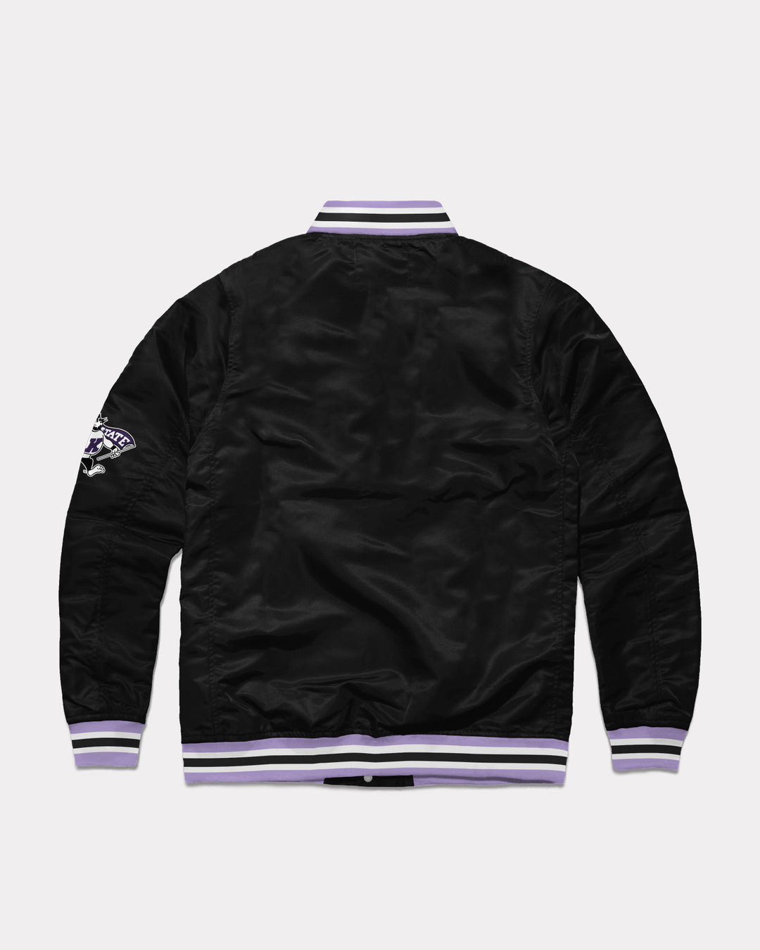 Kansas State Wildcats Black Letterman Jacket | CHARLIE HUSTLE