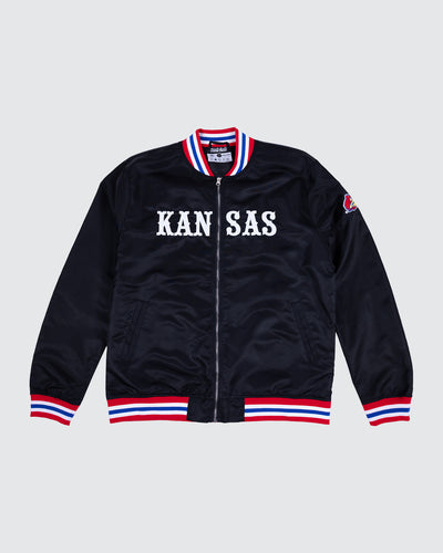 KU College Vault Football Black Letterman Varsity Jacket