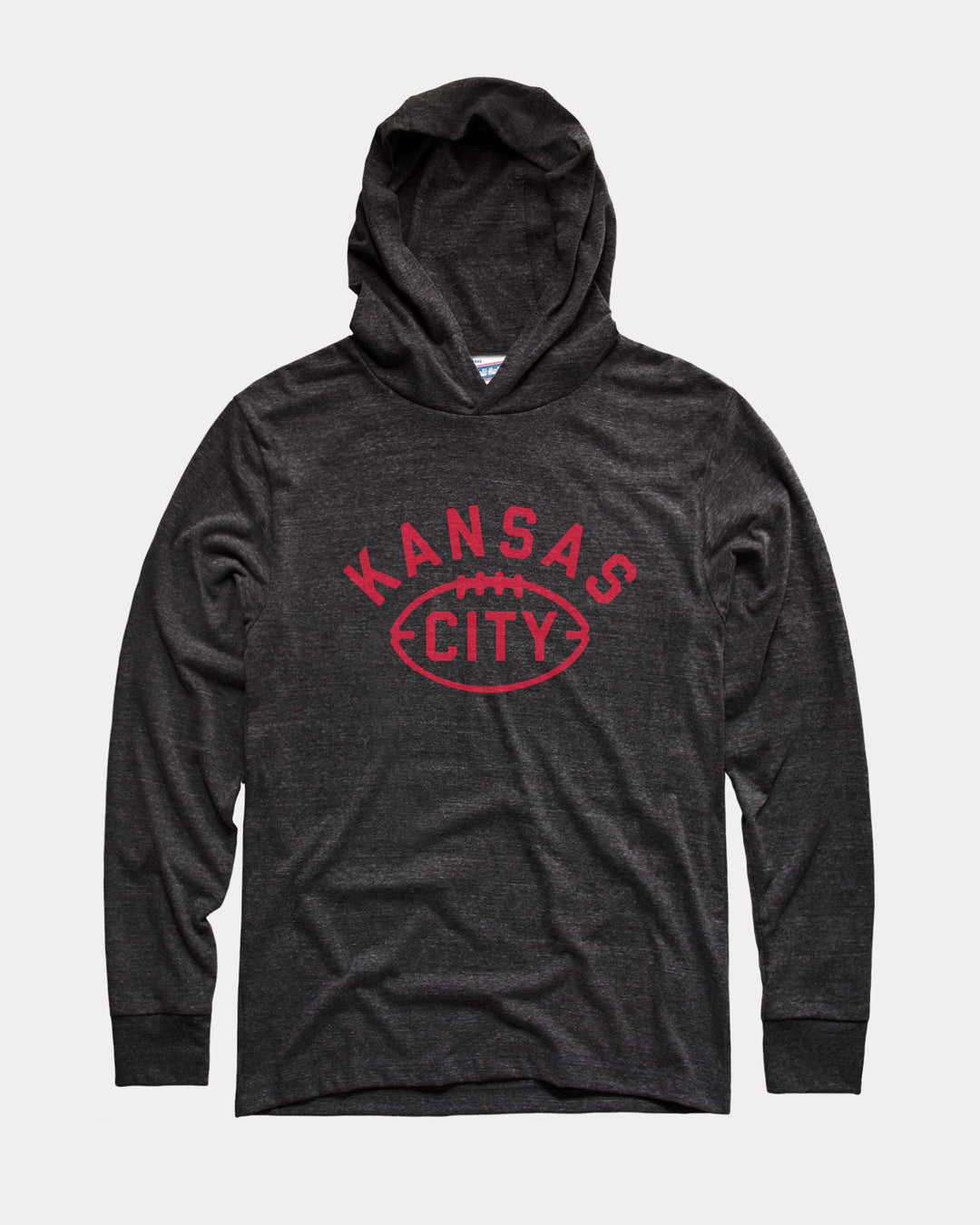 Kansas City Football Black Lightweight Hoodie | CHARLIE HUSTLE