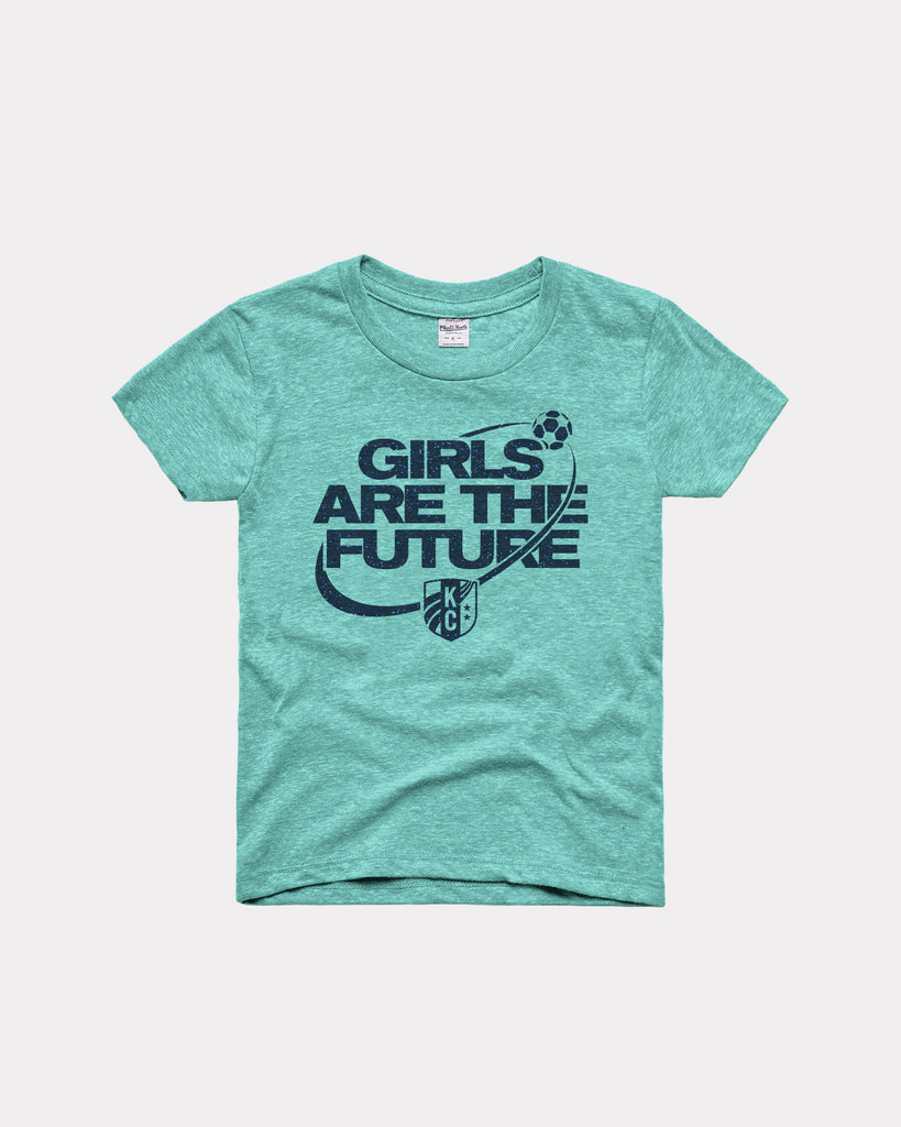 Kids KC Current Girls Are the Future Teal T-Shirt | CHARLIE HUSTLE