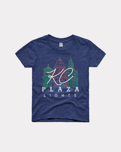 Navy Kids KC Plaza Lights 2025 Illustration T-Shirt