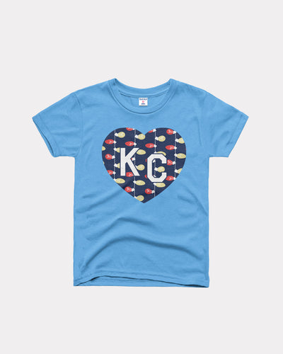 Kids Plaza Lights 2025 KC Heart Lightbulb T-Shirt Front