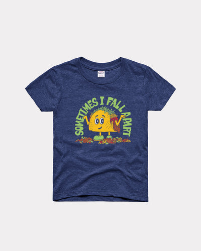 Navy Kids Sometimes I Fall Apart Taco T-Shirt