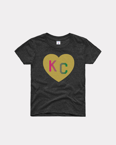 WiKCed Green and Pink Heart Black Crewneck