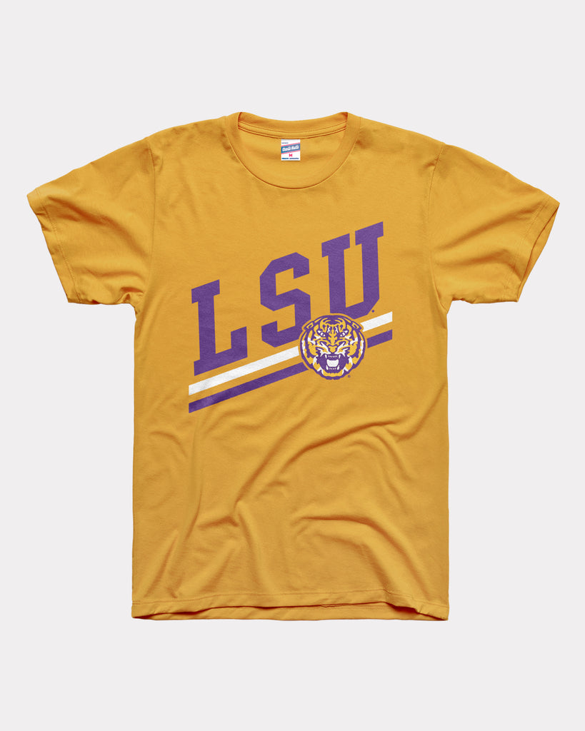 LSU Tigers Sideline Gold T-Shirt | CHARLIE HUSTLE