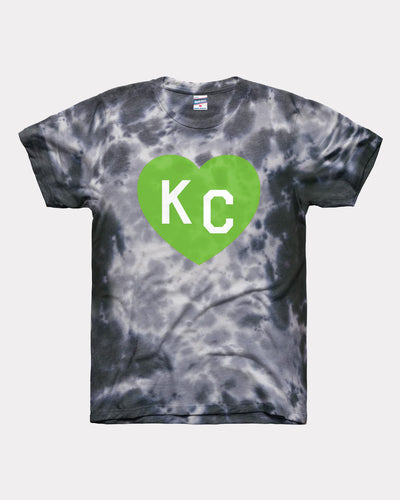 Tie Dye Green KC Heart