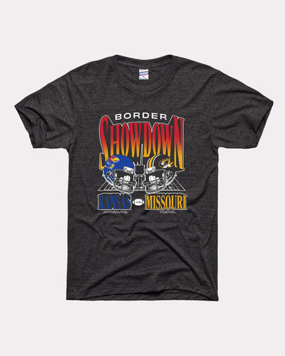 Vintage Black Missouri Kansas Football Border Showdown 2025 T-Shirt