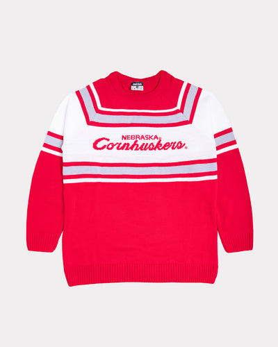 Nebraska Script Red Sweater