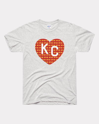Numerology Love Story KC Heart Ash T-Shirt
