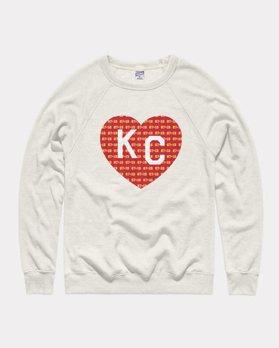 Numerology Love Story KC Heart White Crewneck