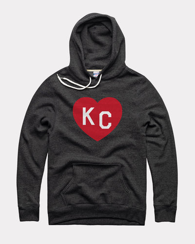 Red KC Heart Black Hoodie