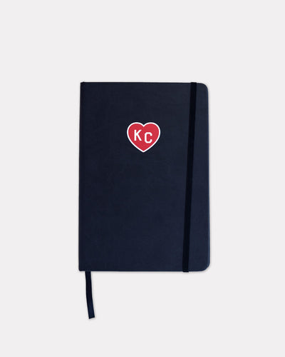 Red KC Heart Black Notebook Front