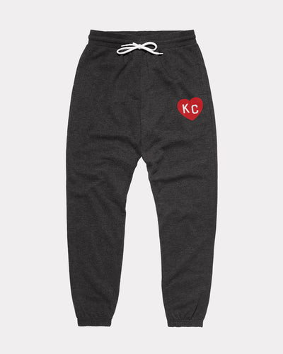 Red KC Heart Black Sweatpants