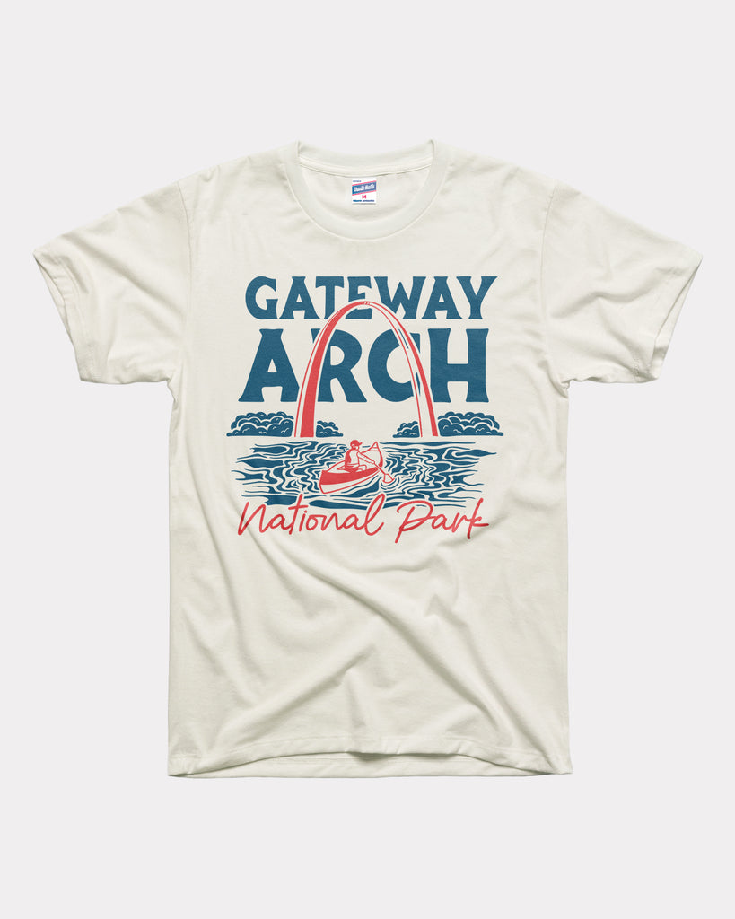 STL Gateway Arch National Park White T-Shirt | CHARLIE HUSTLE
