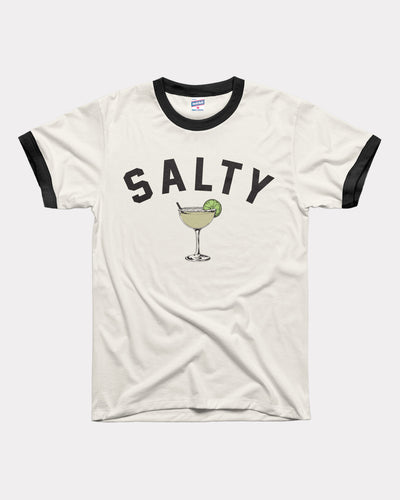 White & Black Salty Marg Unisex Ringer