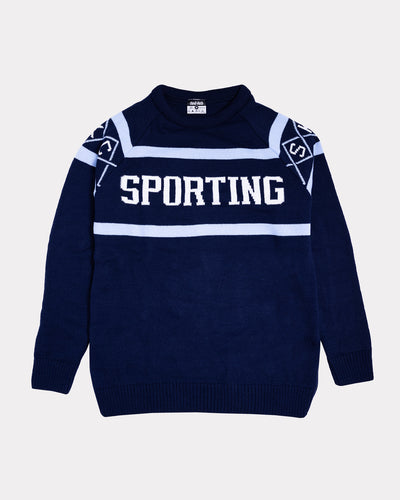 Sporting KC Argyle Navy Sweater