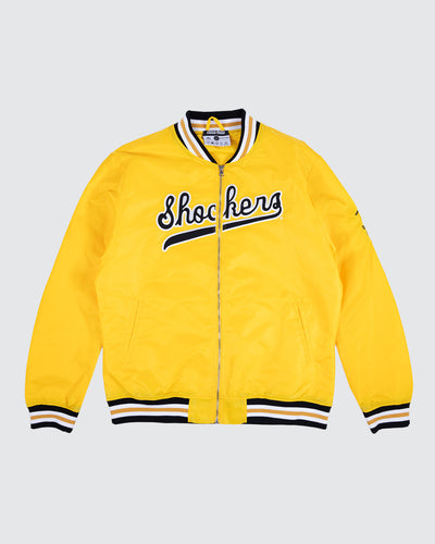 Wichita State College Vault Shockers Script Yellow Varsity Jacket