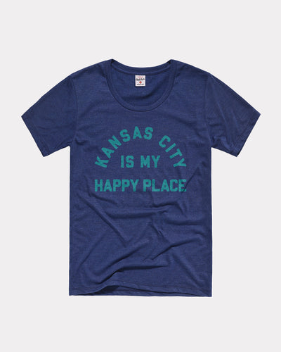 Navy Women's Kansas City is My Happy Place T-Shirt