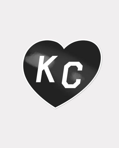 Black KC Heart Sticker