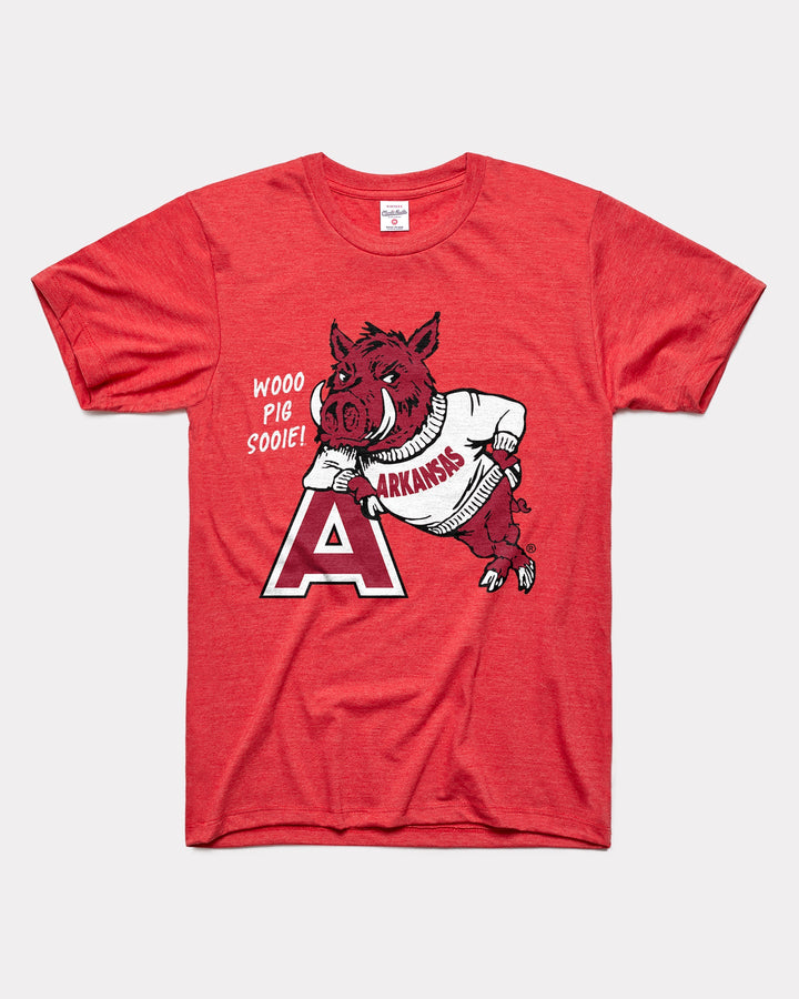 Leaning Hog Wooo Pig Arkansas Red Vintage T-Shirt | CHARLIE HUSTLE