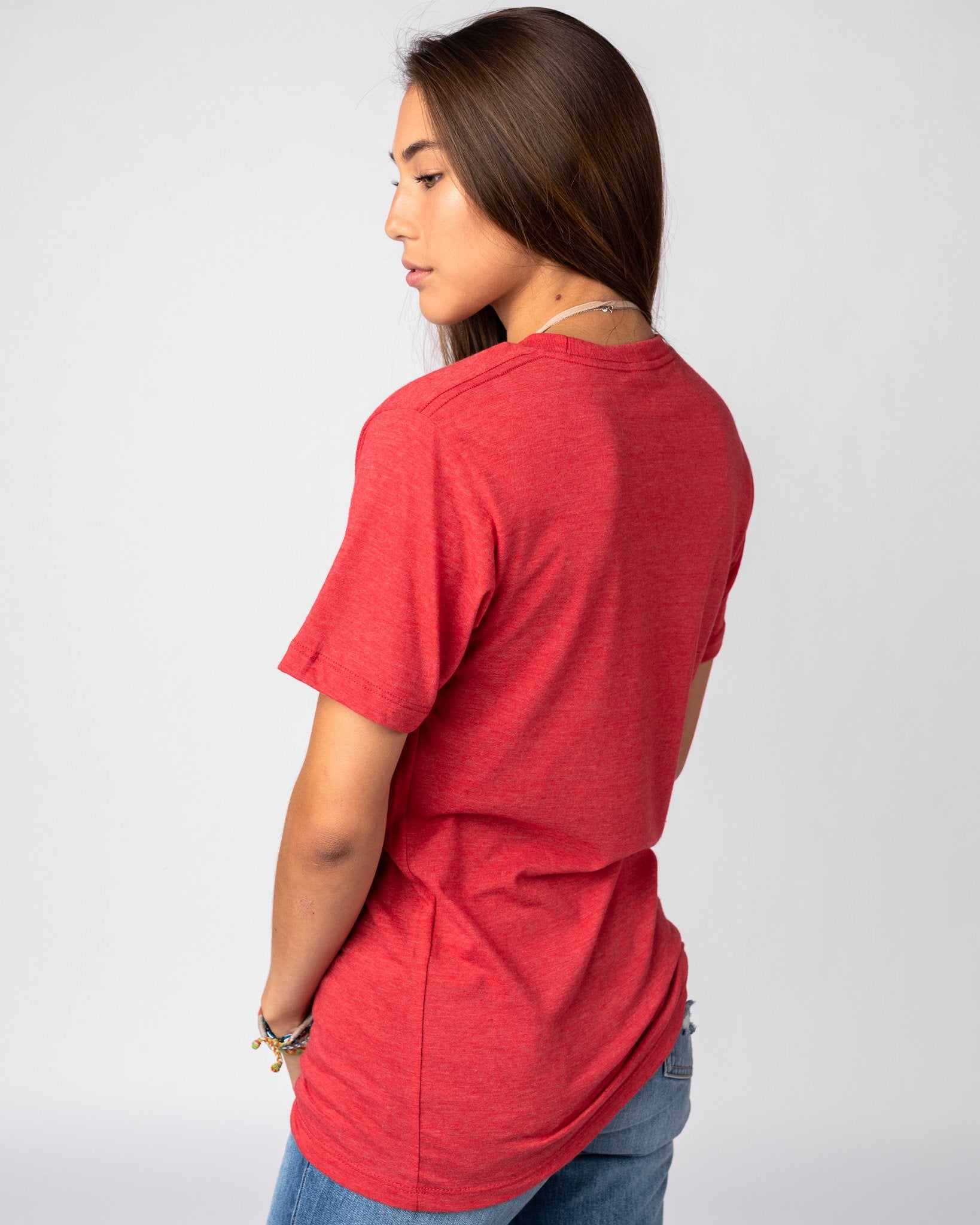 Heather Essential HUSTLE T-Shirt | Unisex CHARLIE Red Vintage