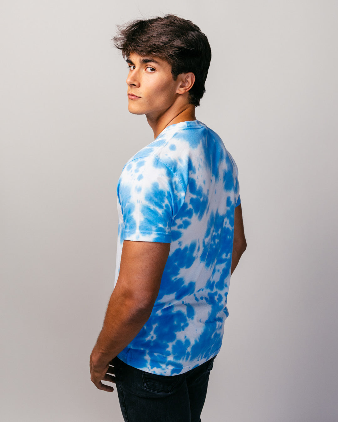 KC Current Logo Shield Teal Tie Dye Vintage T-Shirt