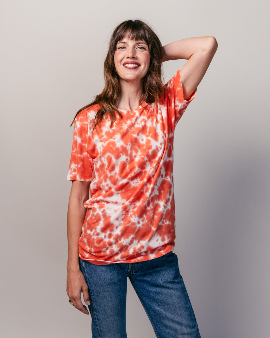 Black Tie Dye and Orange KC Heart Vintage T-Shirt | Charlie Hustle 41 / XL