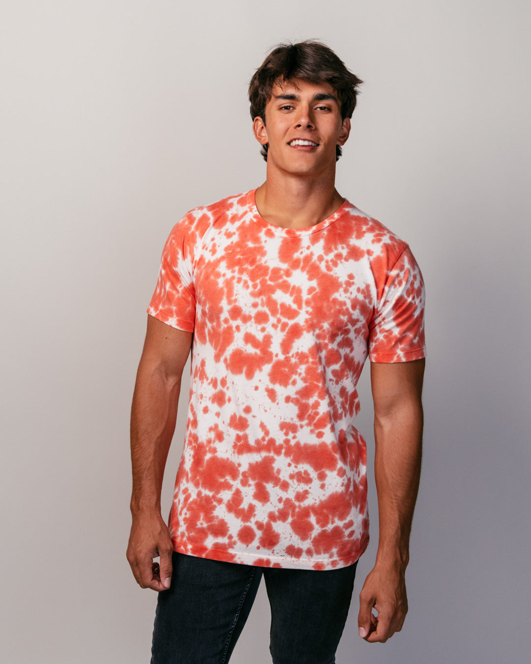 Red and White Tie Dye Vintage T-Shirt | Charlie Hustle 40 / XL
