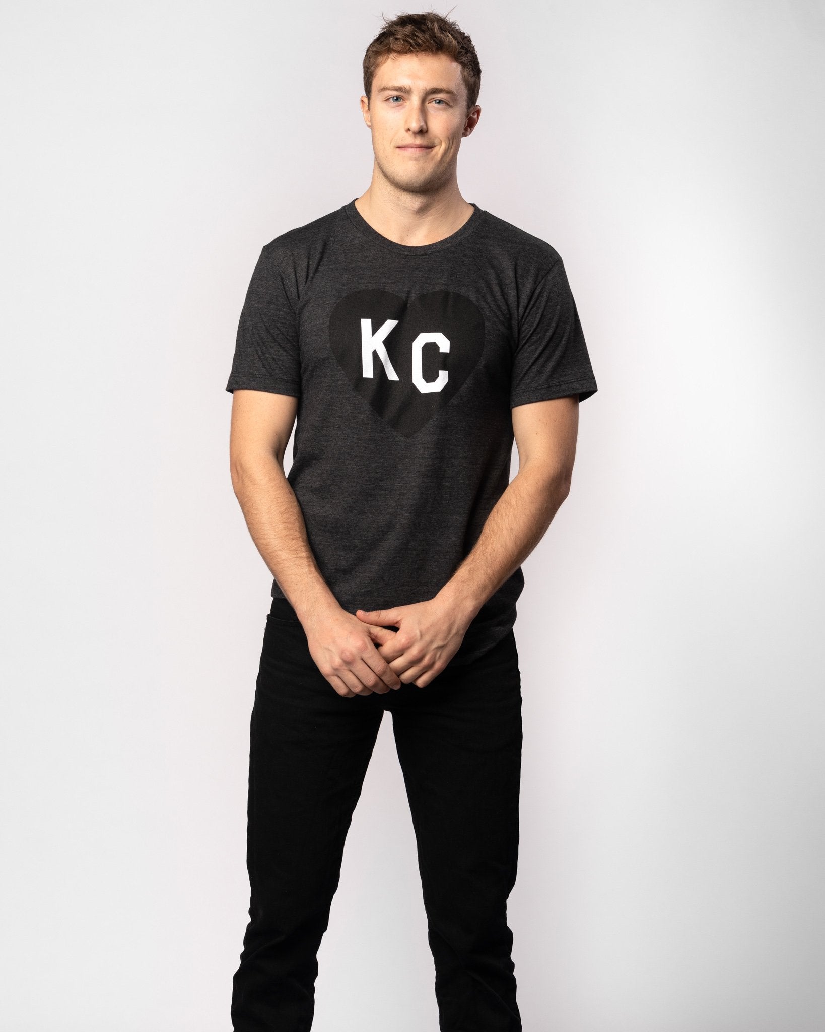 LA KC NY Heart Shirt (Black)